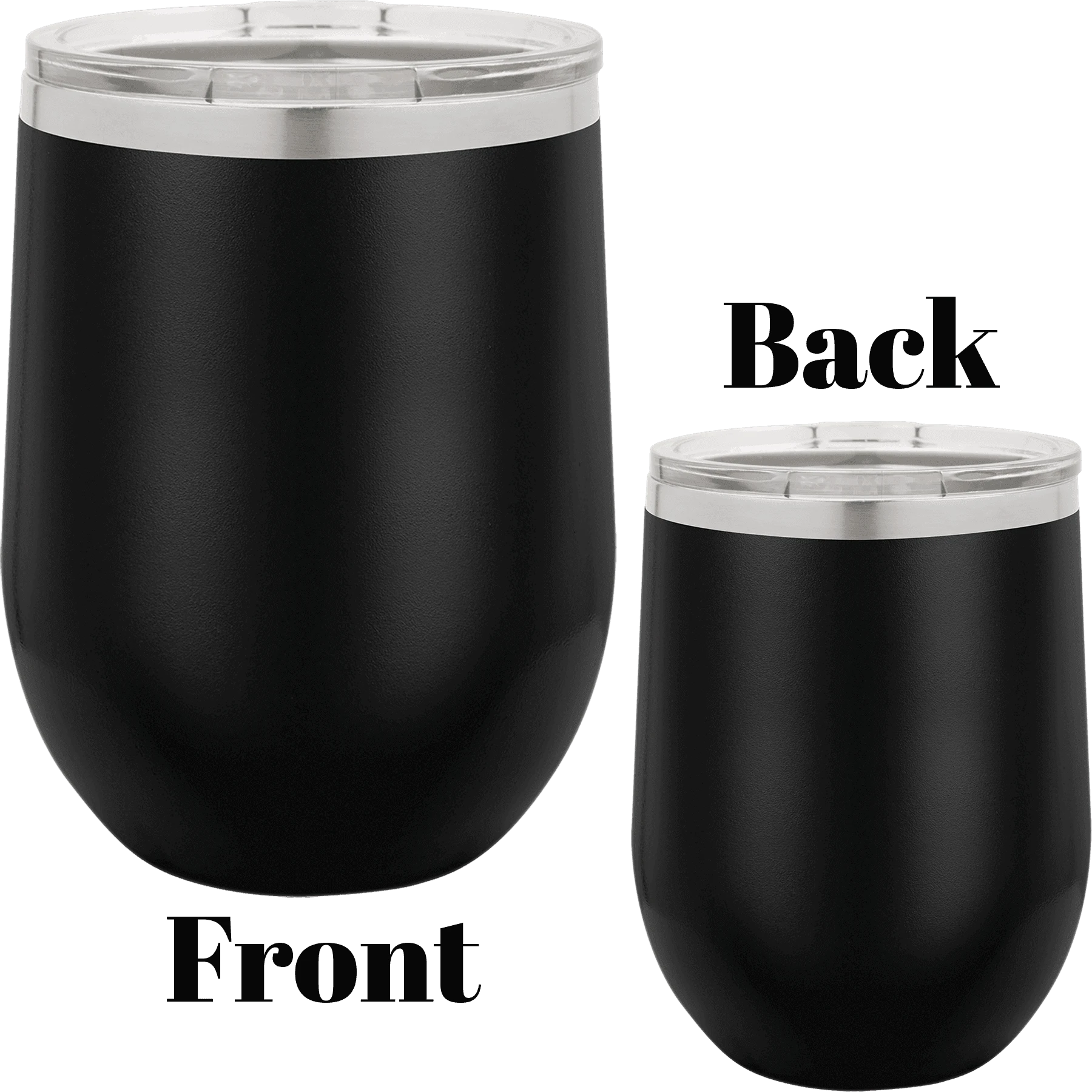 12 oz wine tumbler black