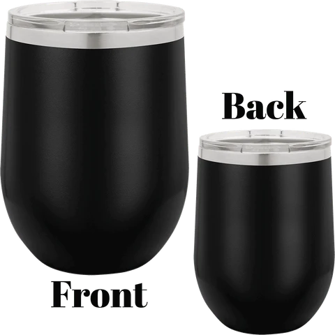 12 oz wine tumbler black