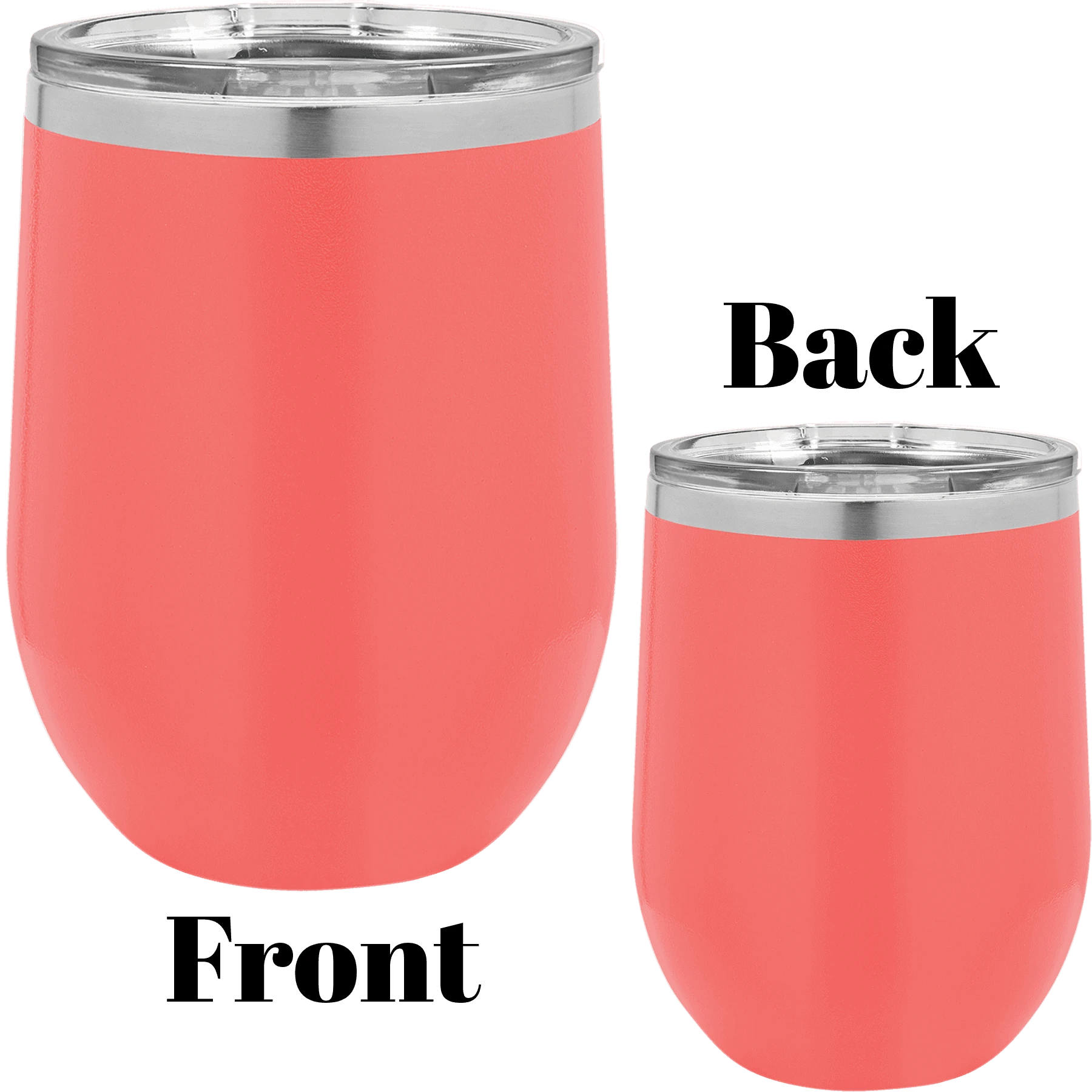 12 oz wine tumbler coral