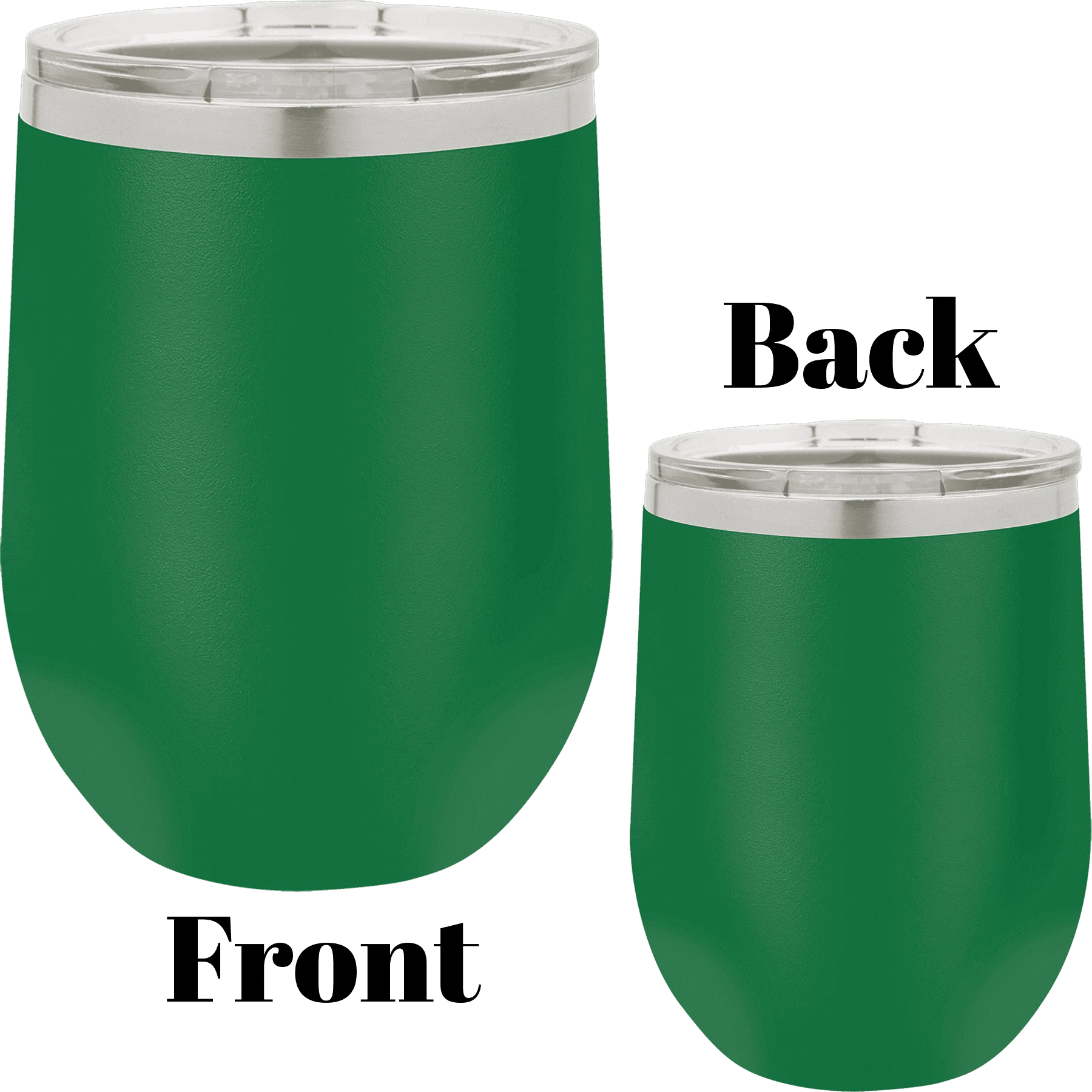 12 oz wine tumbler green