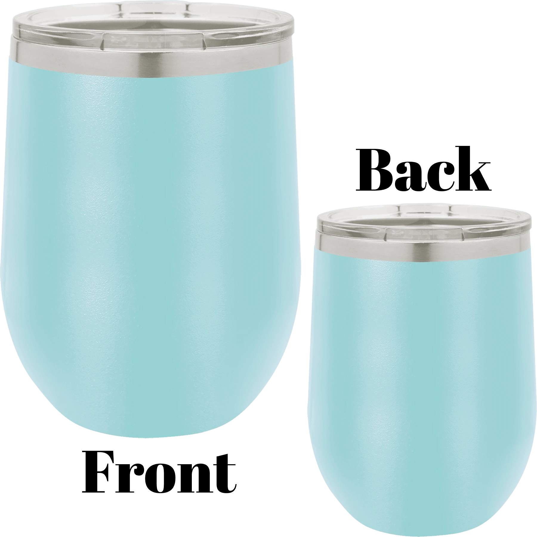 12 oz wine tumbler light blue