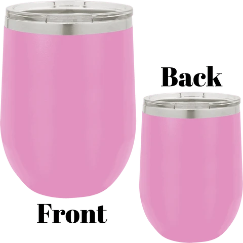 12 oz wine tumbler light purple