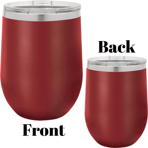 12 oz wine tumbler maroon