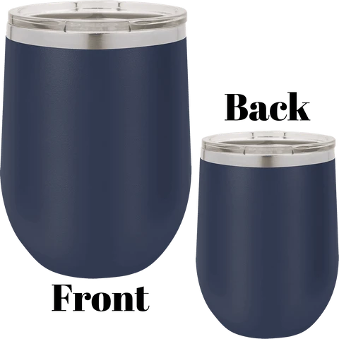 12 oz wine tumbler navy