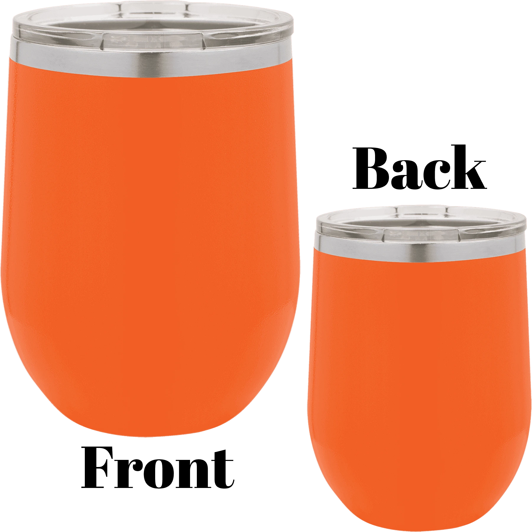 12 oz wine tumbler orange