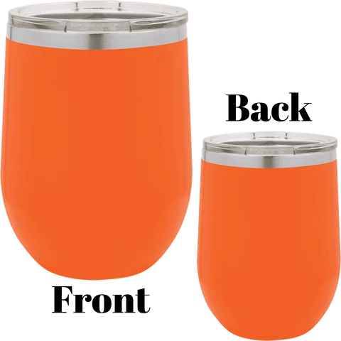 12 oz wine tumbler orange