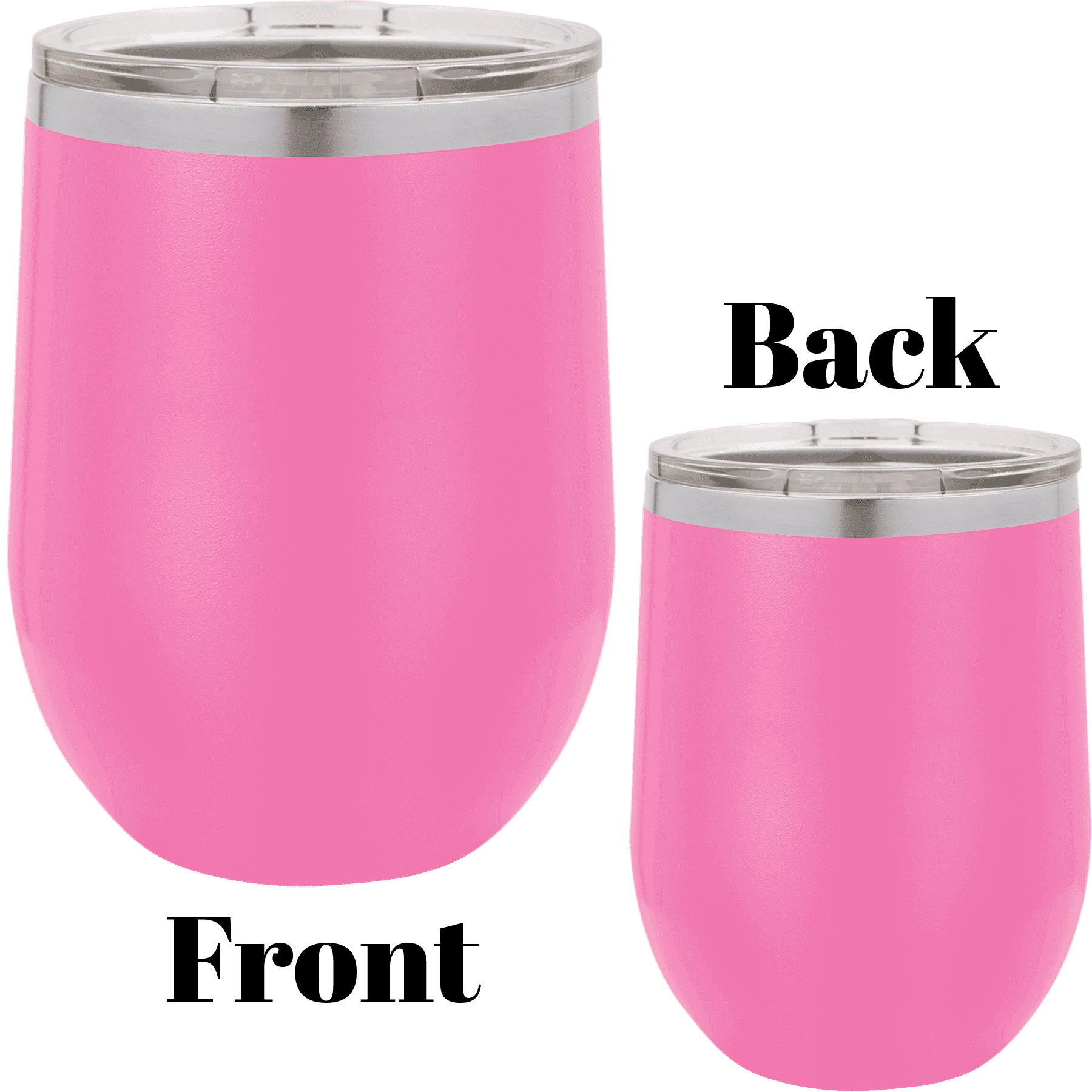12 oz wine tumbler pink