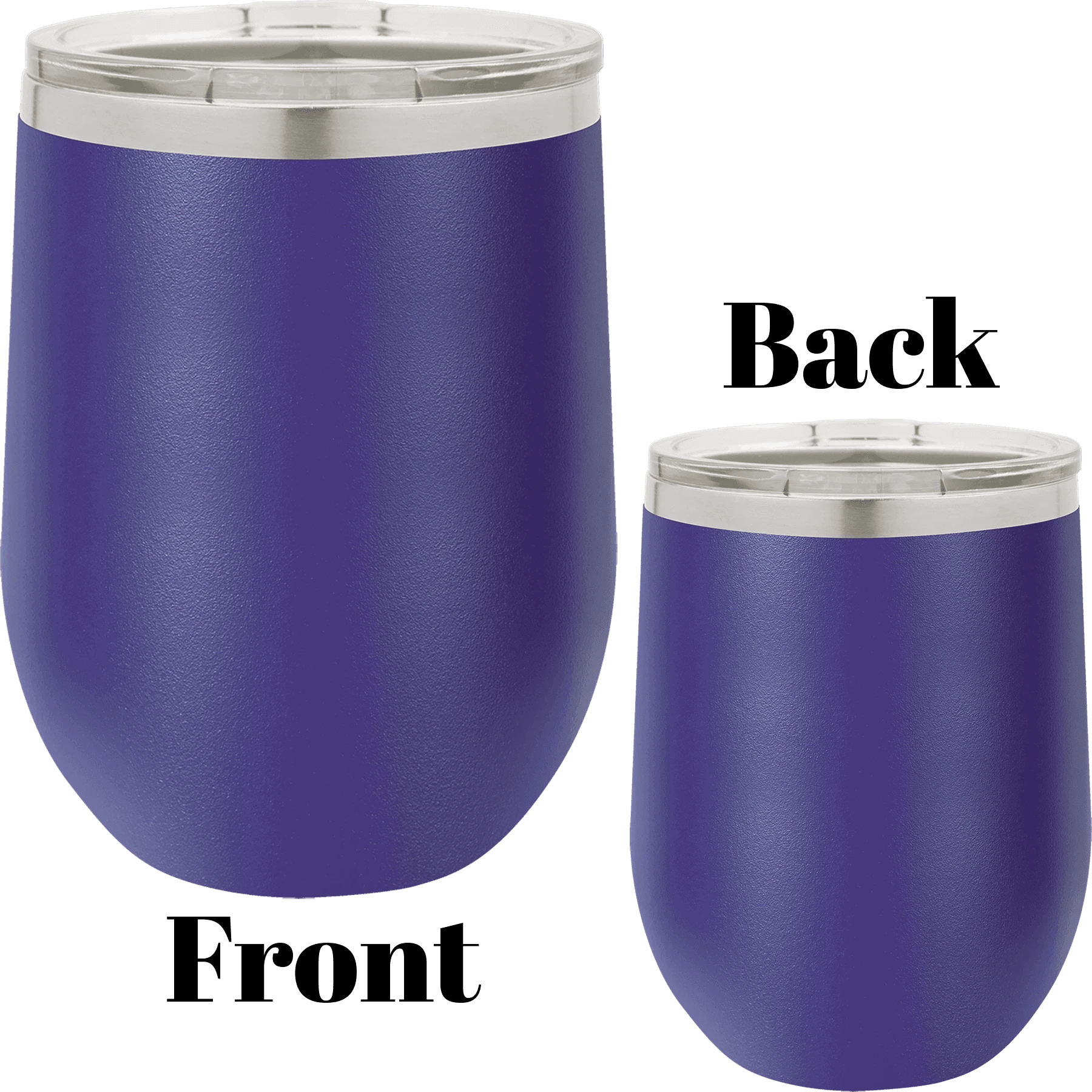 12 oz wine tumbler purple