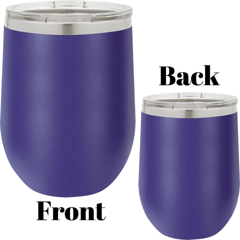 12 oz wine tumbler purple