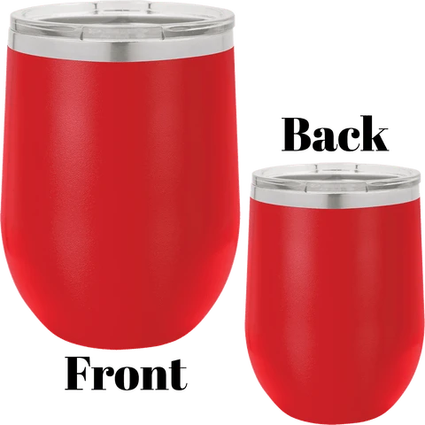 12 oz wine tumbler red