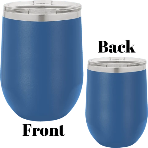 12 oz wine tumbler royal blue