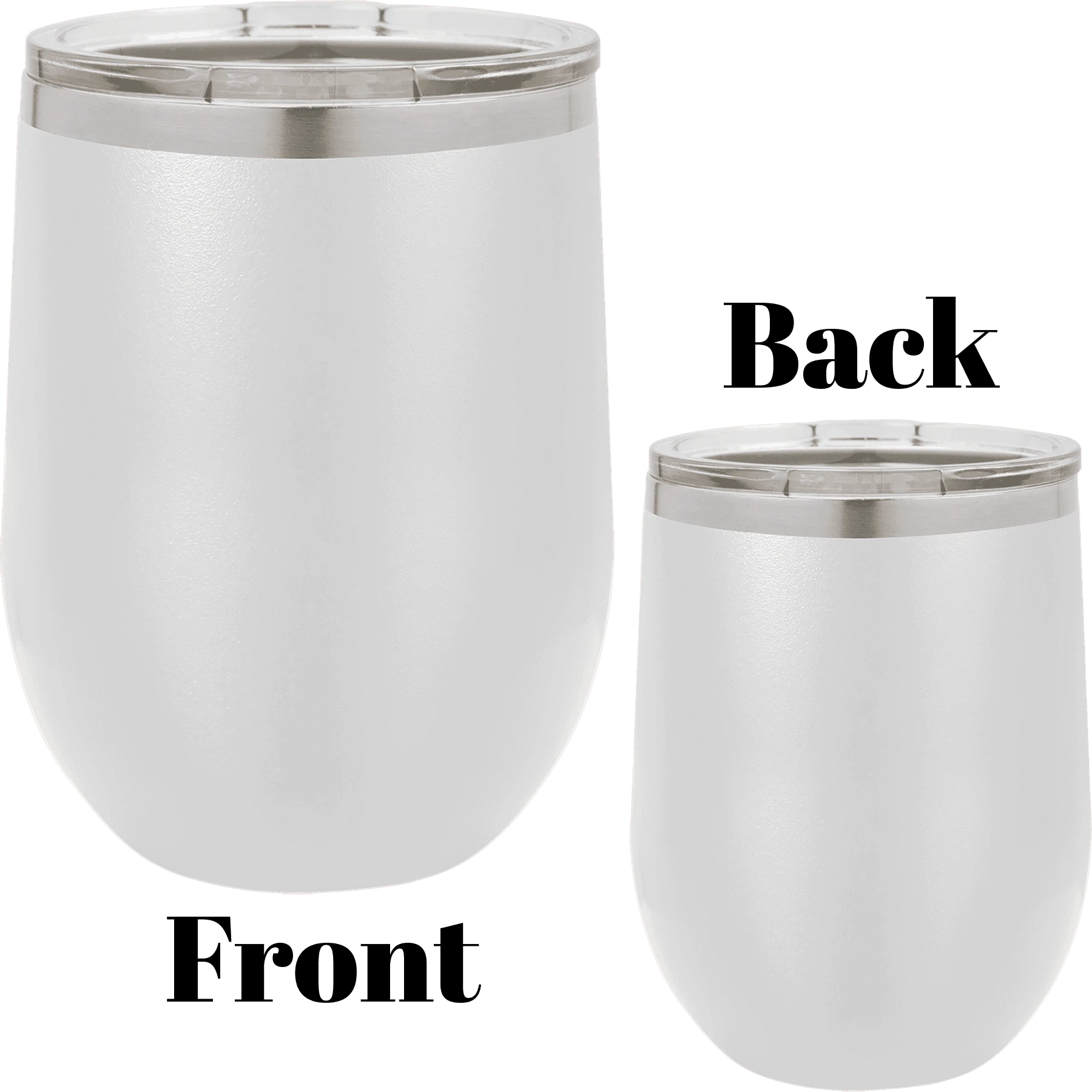 12 oz wine tumbler white