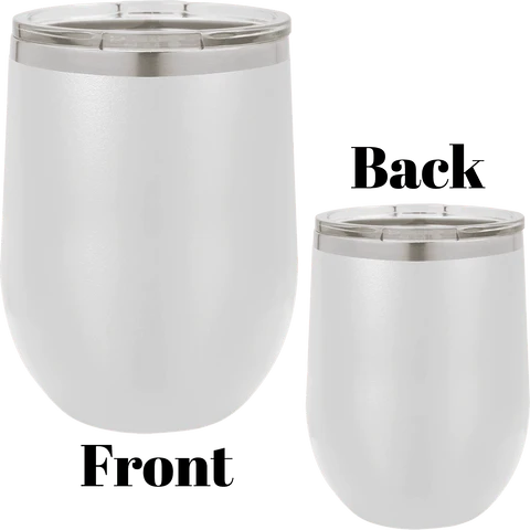12 oz wine tumbler white