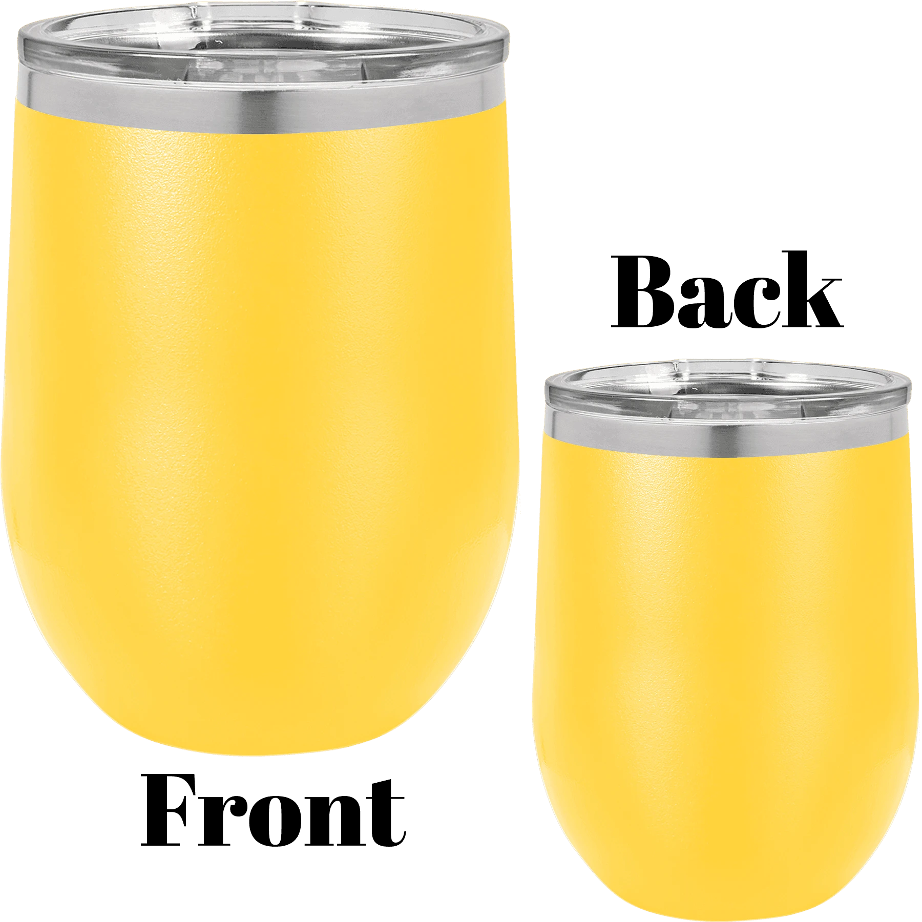 12 oz wine tumbler yellow