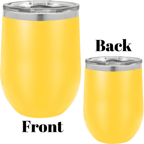 12 oz wine tumbler yellow