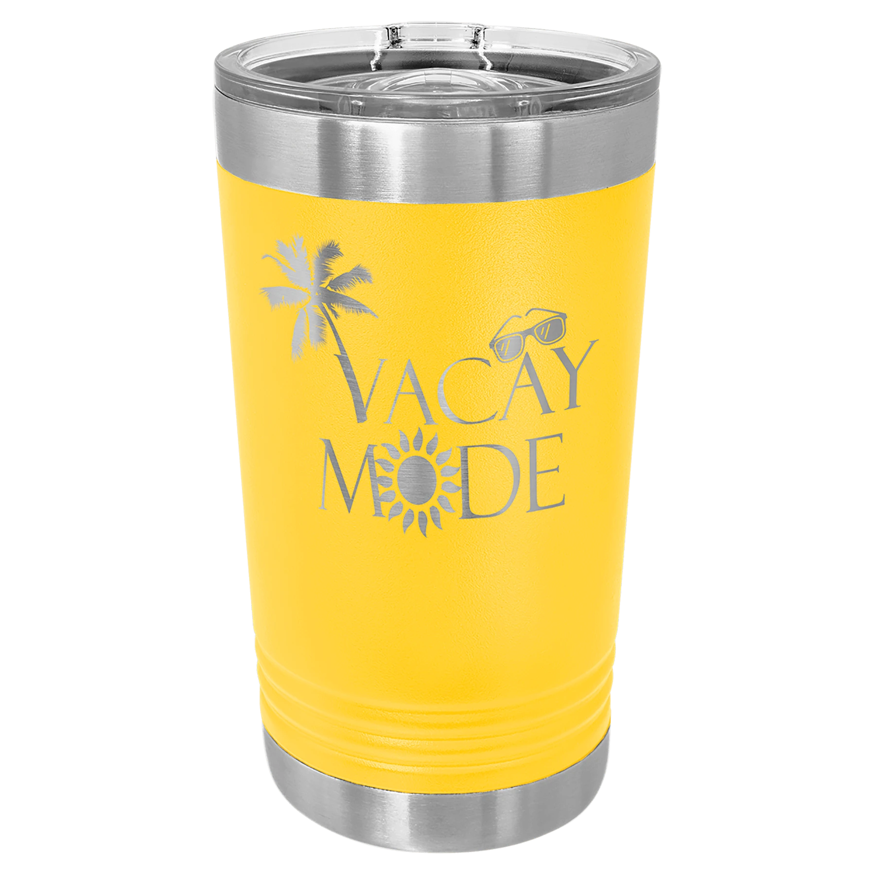 16oz Pint yellow logo