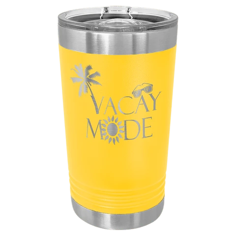 16oz Pint yellow logo