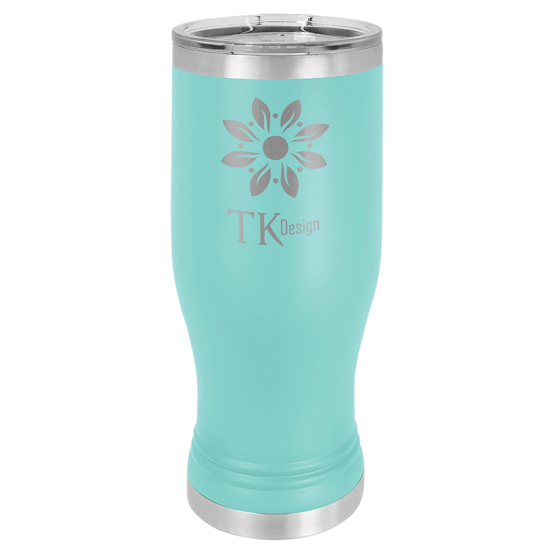 20oz Pilsner teal logo