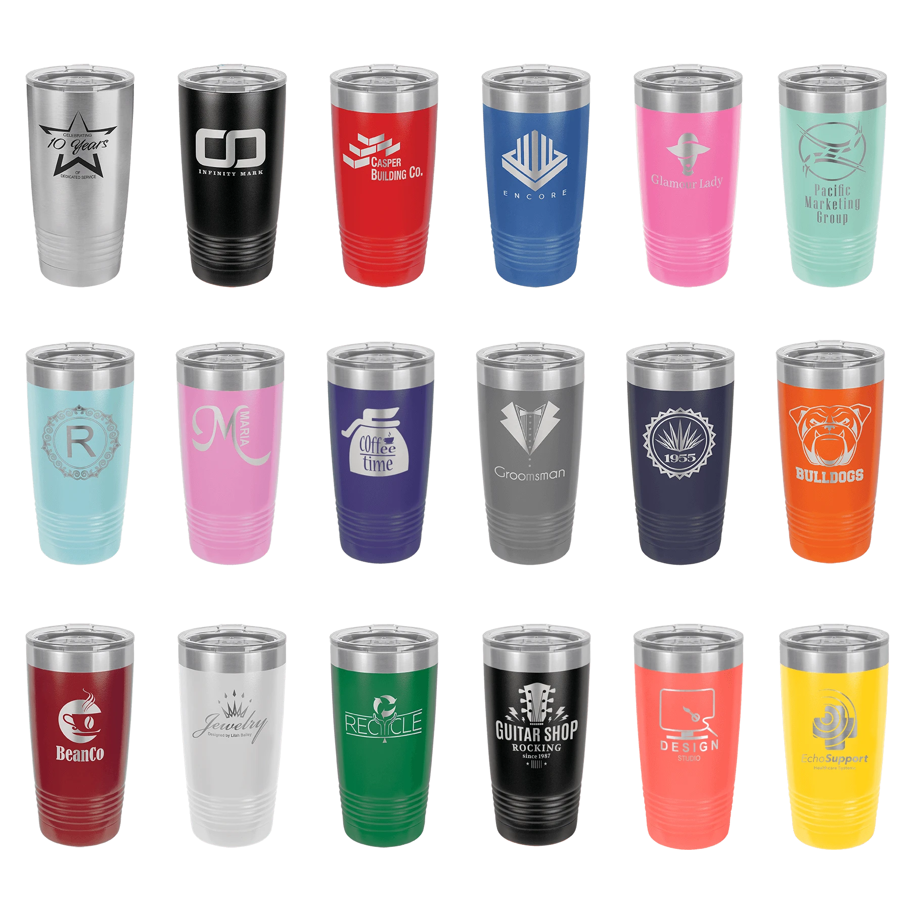 20oz Tumbler sample logo